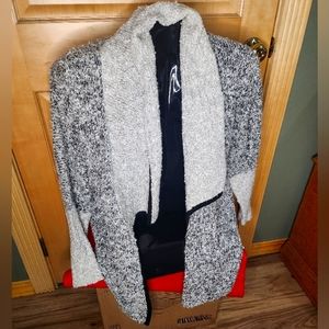 Longer open front cardigan